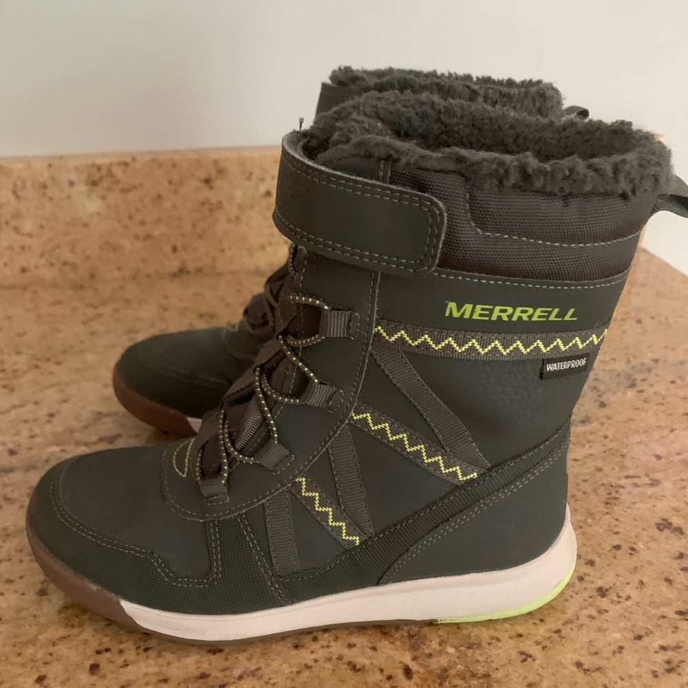Merrell Green Rain & Snow Boots Insulated Lace-Up